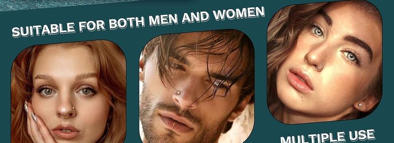 THUNARAZ 32 Pcs Exquisite L Shape Straight Corkscrew Nose Rings Studs for Women Men 18G 20G Hypoallergenic Surgical Stainless Steel Retainer Clear Nose Rings Hoops Cartilage Helix Tragus Piercing Jewelry for Summer Holiday Christmas Gift