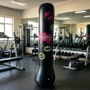 Inflatable Boxing Post Thick PVC Unstable Sandbag, Adult Stress Relief Exercise, No Installation Required, Standing Inflatable Punching Post