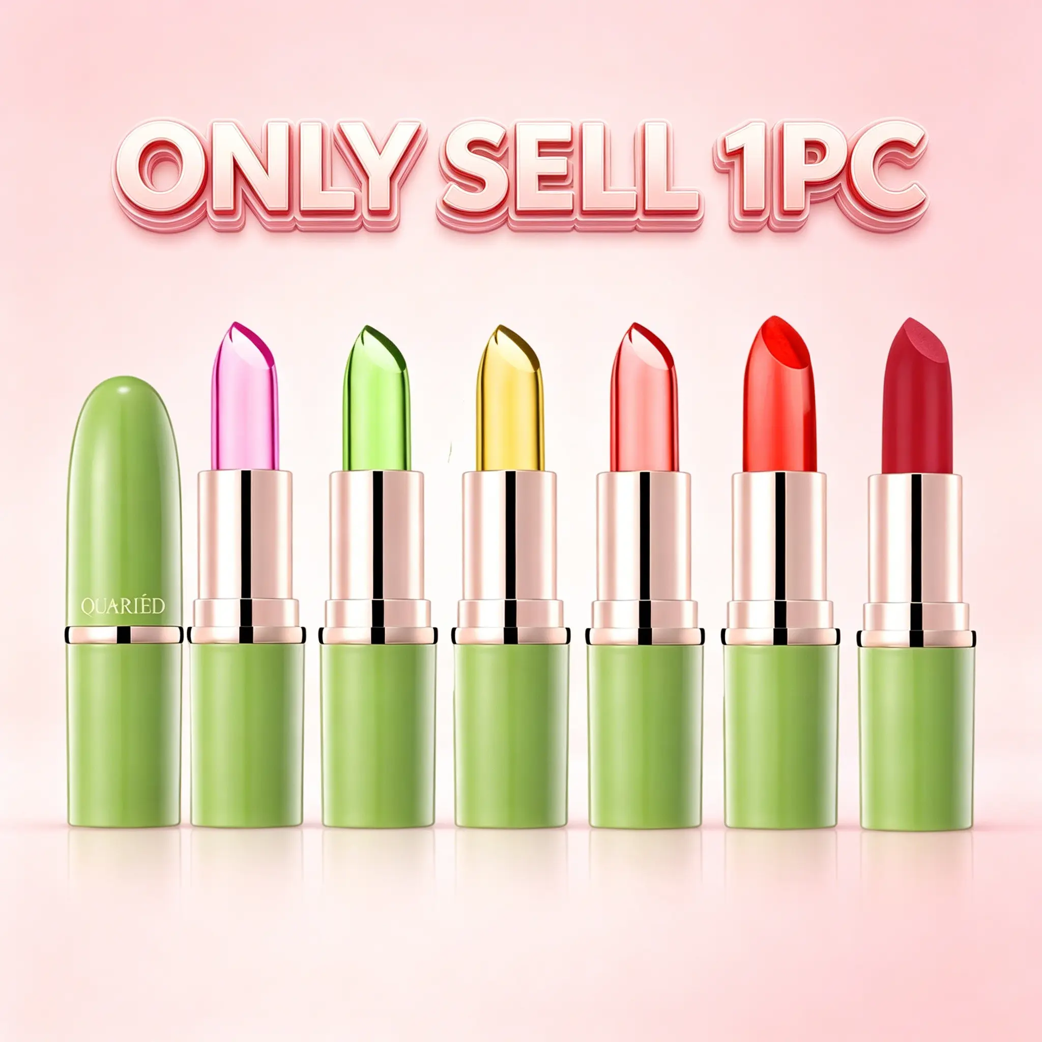1/6pcs 24H Color-Changing Lip Balm & Lipstick Effect, Lip Cosmetic - Aloe Vera Enriched, Hypoallergenic Matte Finish, 24H Long-Lasting Moisture with Strawberry & Nude Shades - Sensitive Light Beige Safe, On-the-Go Hydration