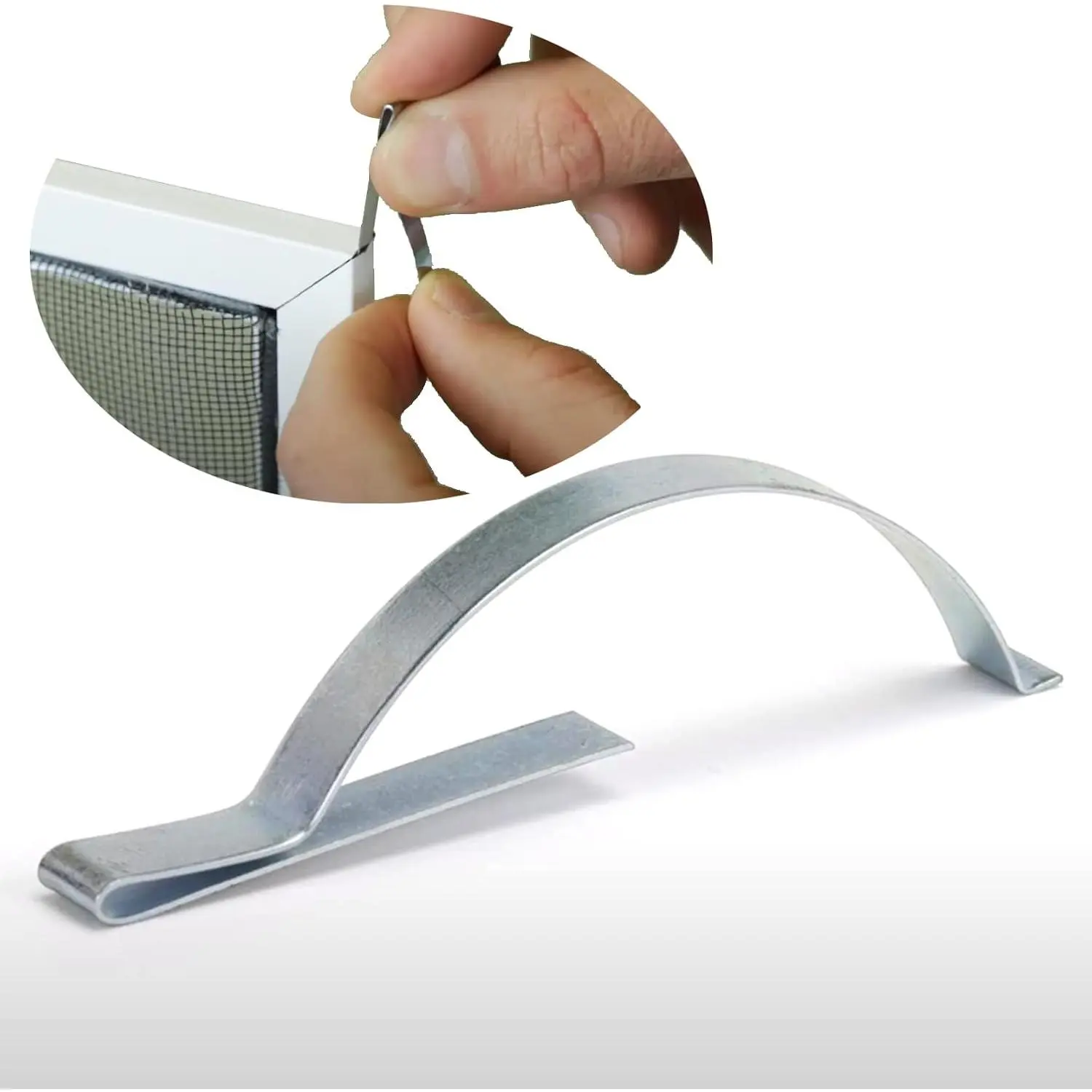 Window Screen Tension Spring Corner Clips, Holding Screen Sliding In   Safely and Securely, ¼” Wide 2-3/4” Long, 30 count