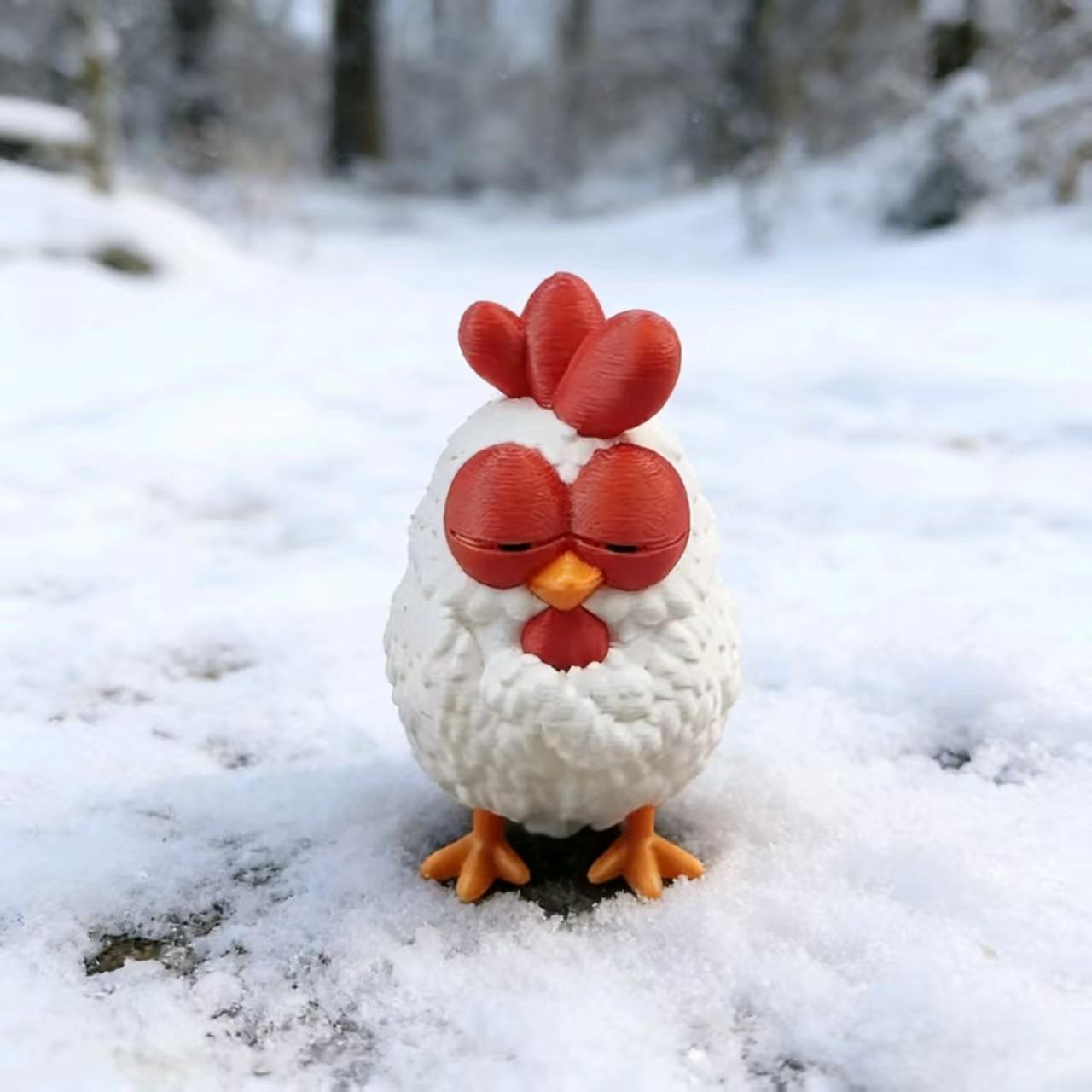 New Mini Chicken Figurine Cute Sleeping Chick Ornament Creative Animal Statue Stylish Desk Accessory For Home And Office Decoration