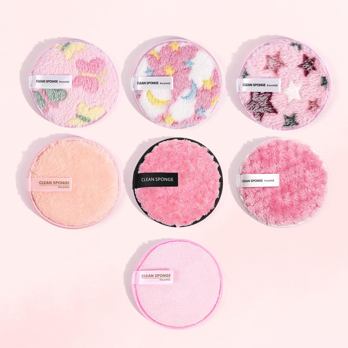 Makeup Remover Puff, 7 Counts/set Facial Cleansing Puff, Facial Skin Care Puff, Makeup Remover Tool, Facial Skin Care Tool for Women & Girls, Cosmetic, Facial Cleansing Pads