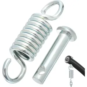 1 Set Swing Hardware Heavy Duty Spring Hook Suspension Swing Extension Spring Pin Set for Indoor and Outdoor Hanging Chair Hammock and Porch