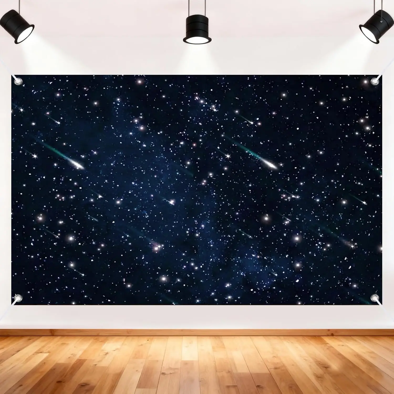 Night Sky  Backdrop Banner, Universe Space  Photo Backdrops Galaxy Night Sky Backdrop Banner for  Boy or Girl Birthday  Sky Themed Party Decorations