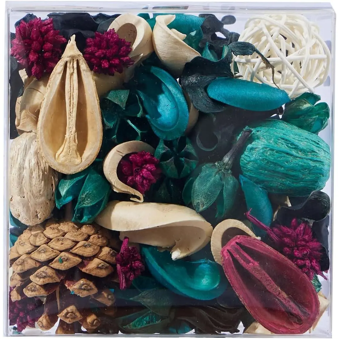 Blue Potpourri Dried Flower Long-Lasting Bowl & Vase Filler Decor Home Fragrance Sachet for Bathroom Living Room Bedroom Office (Blue)