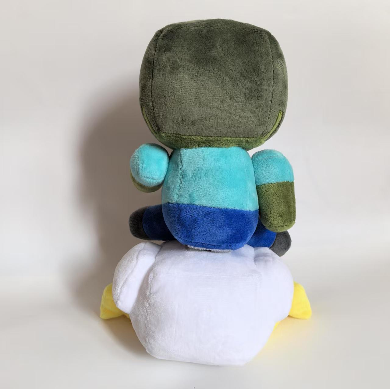 New 35cm Chicken Jockey Plush Toys Cartoon Cute Soft Stuffed Pillow Dolls For Kid Birthday Christmas Gift