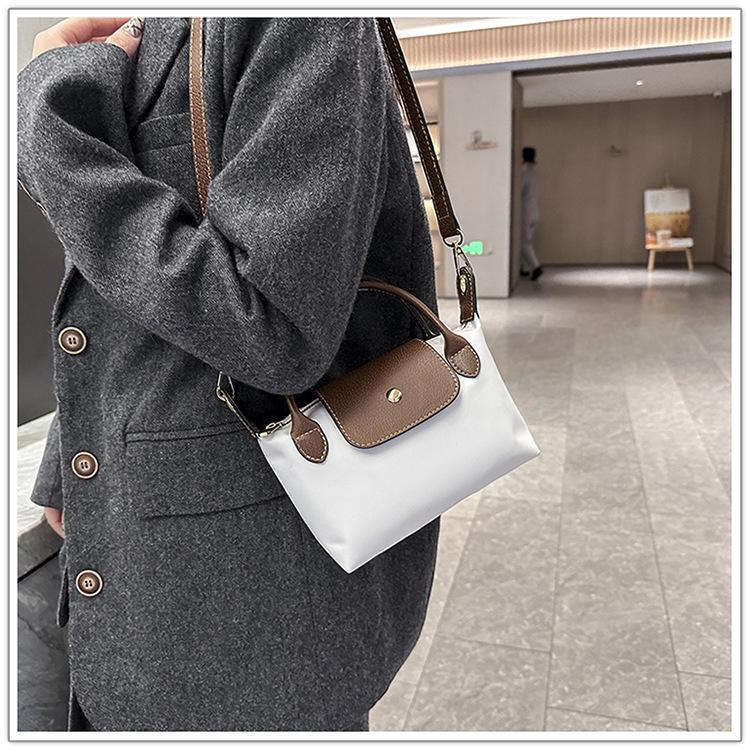 BIGWIG Nylon Mini Dumpling Bag, Waterproof Mini Coin Purse, Shoulder Bag, Crossbody Bag, Handbag, Versatile Daily Bag, Retro Style Bag, Soft Collapsed Shoulder Bag