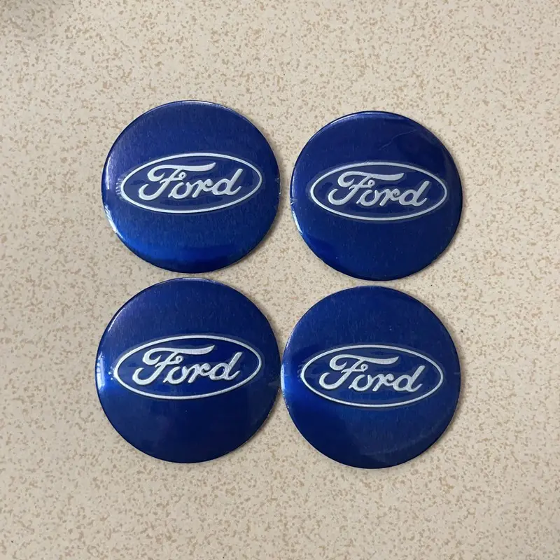 4pcs Ford Wheel HUB Cover Stickers, Car Labeling Decorative Logo for 56mm Tire Center Cover, Automotive Accessories, Stickers For Cars