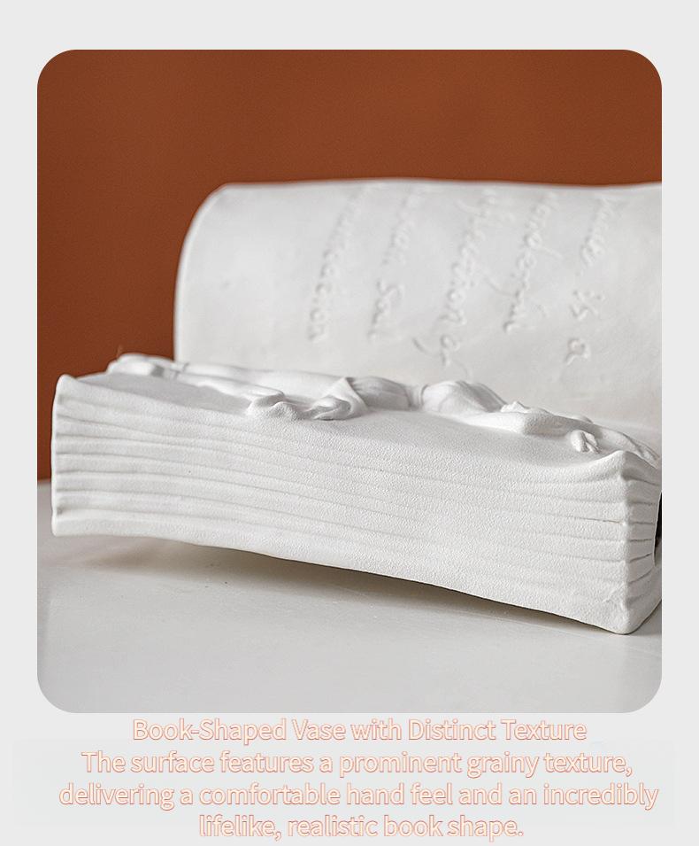 INS ceramic bookend stand creative human body vase home bookshelf desktop storage office bookend decoration