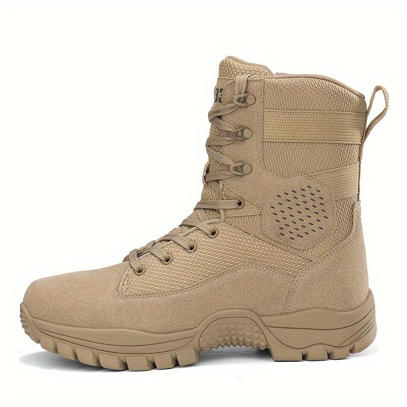 New Style Brown Combat Boots Men'S Ultra-Light Training Boots American Paratrooper Genuine Wear-Resistant Desert Boots Outdoor Labor Shoes