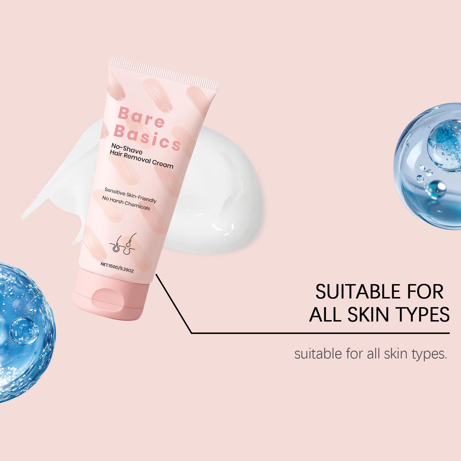 Unisex body hair removal cream gently cleanses and smooths the skin, removes hair without irritation, and leaves the skin hydrated, comfortable, and refreshed
