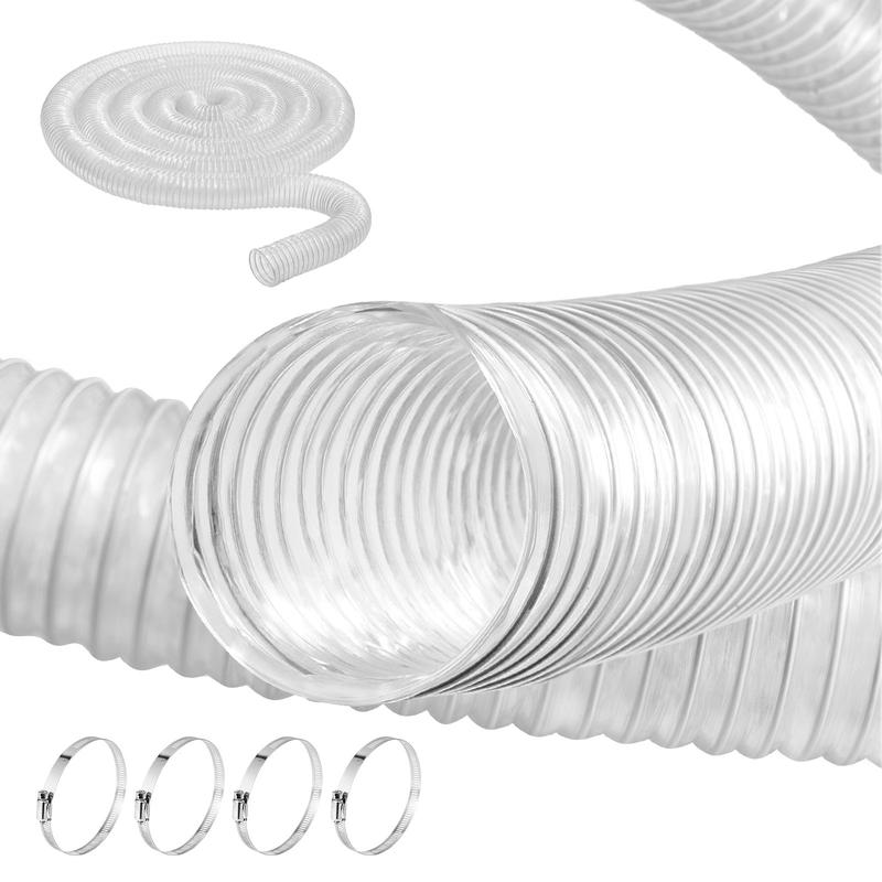 VEVOR Dust Collection Hose, 2.5'' x 20', Thickened PVC Material Puncture-Resistant Flexible Clear Hose with Carbon Steel Wire Coil 4 x 304 Stainless Clamps, for Table Saw, Band Saw, Planer, Jointer VEVOR Dust Collection Hose, 2.5'' x 20', Thickened PVC Material Puncture-Resistant Flexible Clear Hose with Carbon Steel Wire Coil 4 x 304 Stainless Clamps, for Table Saw, Band Saw, Planer, Jointer