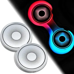 4 count LED  Cup Holder Lights Bulk, 7 Color-Changing USB  Mat  Pad, Cup Holder Coasters,  Accessories for Valentines's Day Birthday Gifts Men & Women