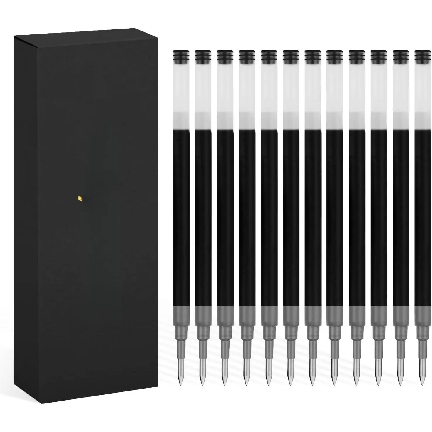 Gel Ink Refill Set, 12-Pack Simple 0.5mm Fine Tip Ink Supply Compatible with G2 Pens and Bolt Action Pens for Everyday Writing, G2 Pen