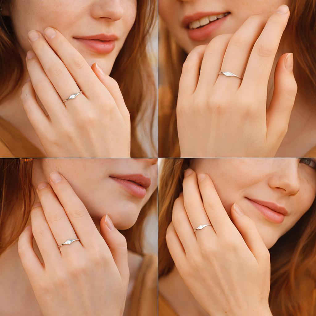 FAITHOPIA18K Plated Gold Filled  Initial  Dainty Simple Letter Band  Signet Stackable Pinky Alphabet Thin Thumb  for Women Non Tarnish Size 6 7 8 9 10 ring