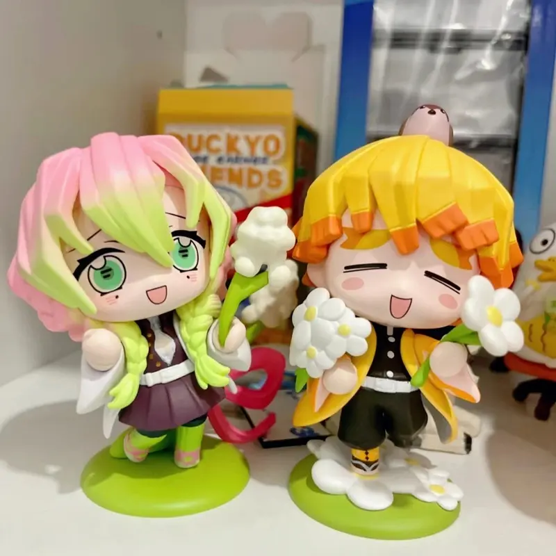 HOT 12 Styles Demon Slayer Anime Figure Set Q Version PVC Collectible Model Toy for Kids Adults Anime Fans Gift