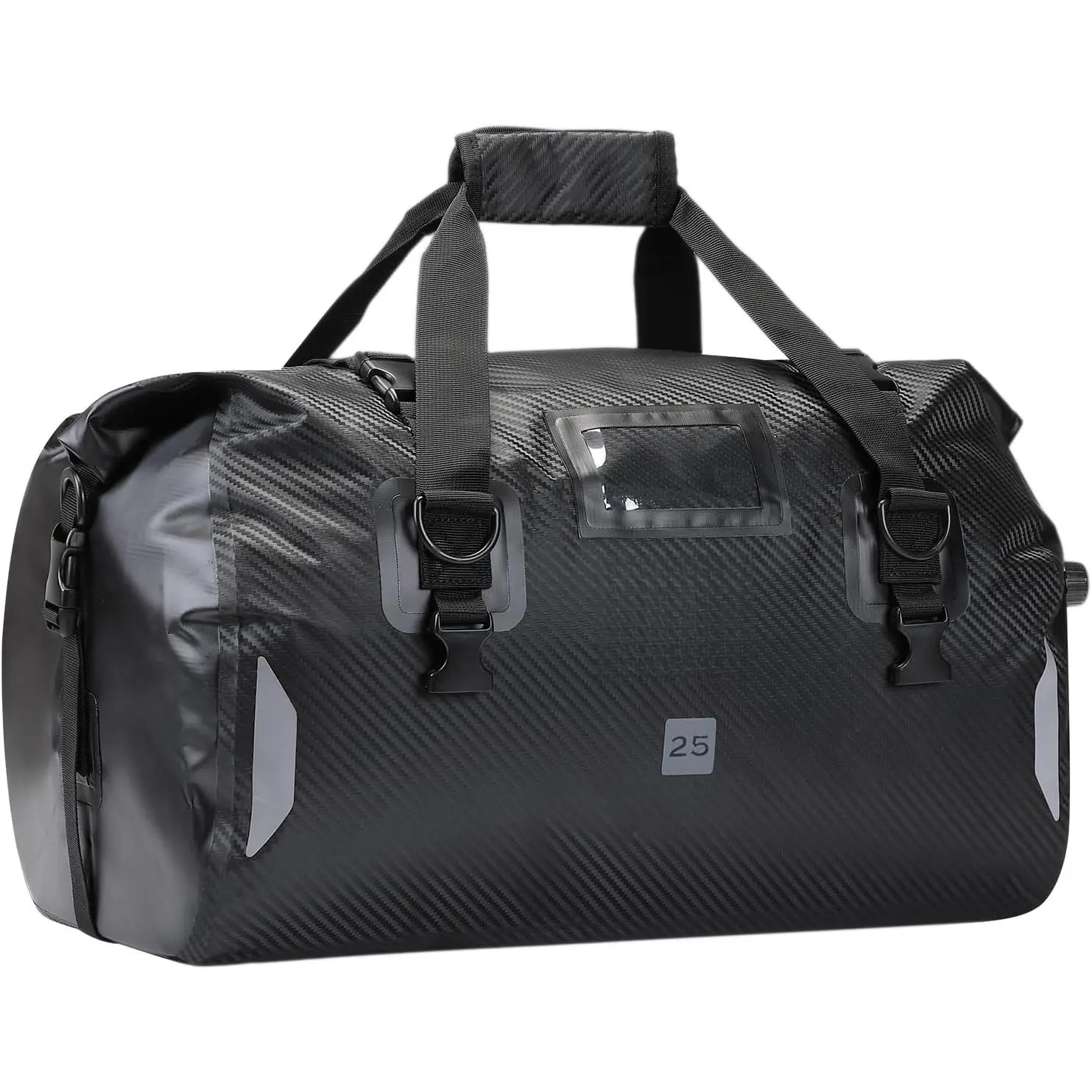 Waterproof Motorcycle Dry Bag - IPX6 Rated Duffle Tail Bag Soft Luggage Accessories, 25L/40L/65L Large Capacity with 4 Quick-Release Straps, Advanced Voltage Stitching, Dustproof, Snug Fit for Touring, Camping