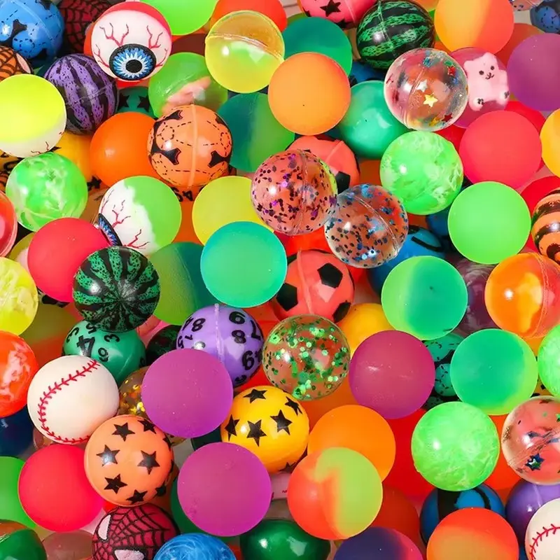 30pcs Elastic Ball Toys for Kids Birthday Party, Rubber Bounce Balls as Guest Gifts, Party Favor Fillers, Activity Prizes
