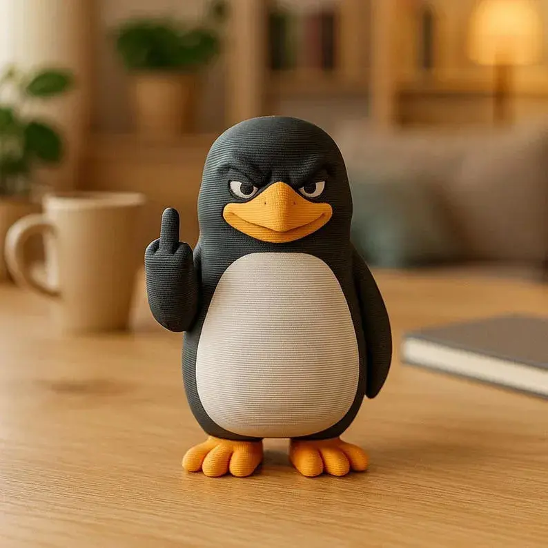Cross-border funny penguin home decor, silly cartoon ornaments, desktop workstation decorations
