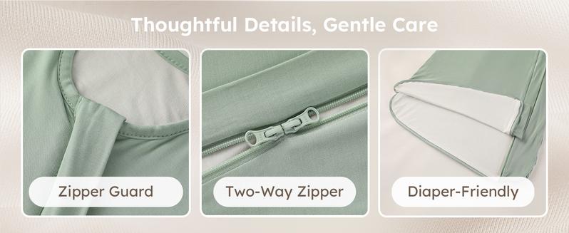 Yoofoss Rayon Made from Bamboo Baby Sleep Sack 6-12 Months TOG 1.0 Baby Wearable Blanket, Super Soft Infant Toddler Sleeping Sack 2-Way Zipper