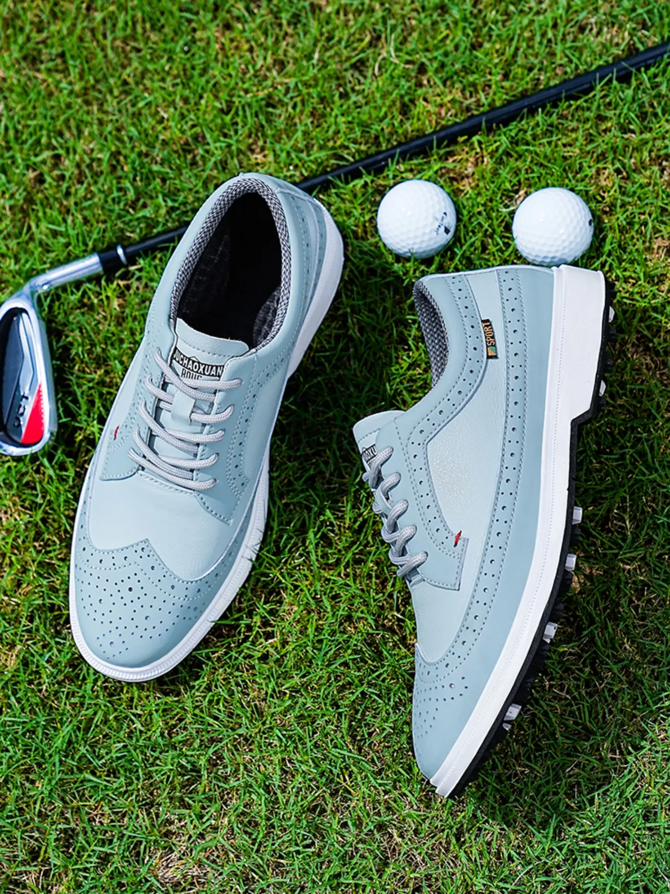 Men's Leather Golf Shoes, Comfortable Durable Design, Perfect for All-Day Wear, Casual Outdoor Activities, Golfer's Choice, Athletic Golf Shoes