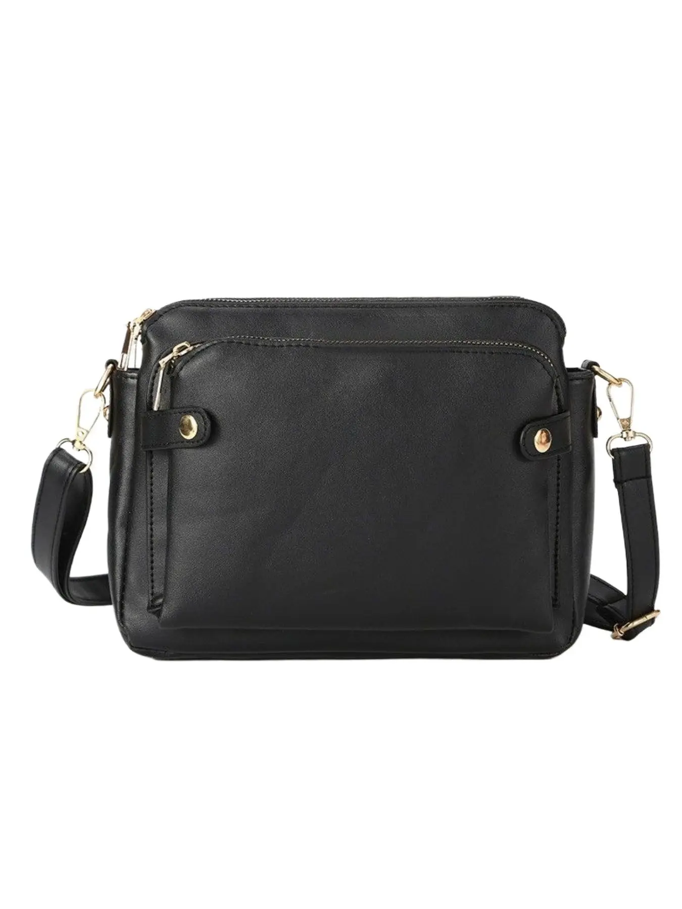 Vintage Three-Layer Leather Small Crossbody Bag, Multi-Compartment Shoulder Wallet, Perfect for Daily Use, Travel, and Dating