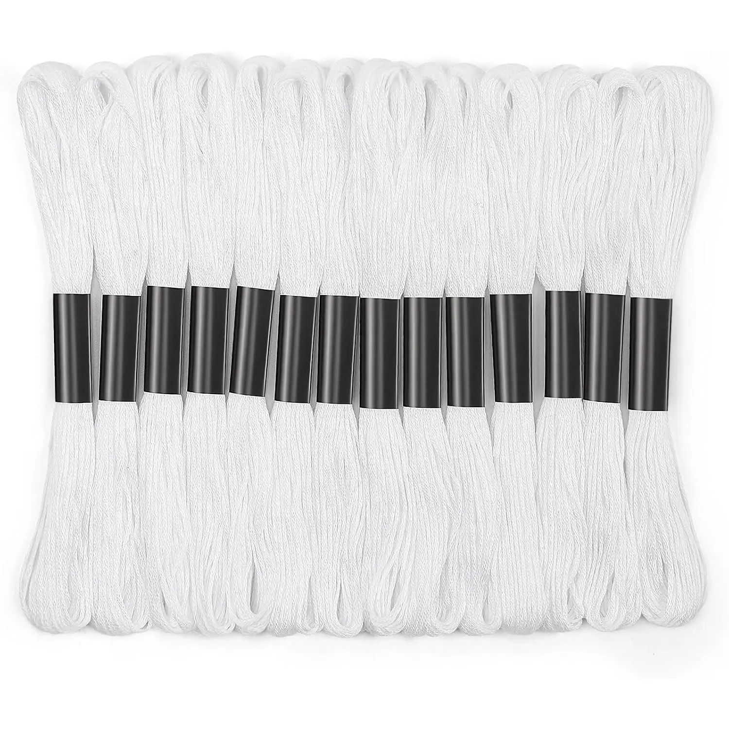 14 Skeins White Embroidery Floss, Premium Cross Stitch Thread for DIY Handmade Craft Projects