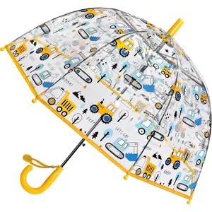 Kids Clear Umbrellas for Rain Dome Bubble Umbrella Windproof for Kids Boys and Girls.