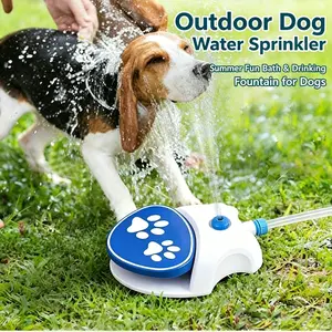 Outdoor Dog Water Fountain, Step Activated Sprinkler Toy for Dogs, Keep Your Pup Cool & Hydrated in Summer