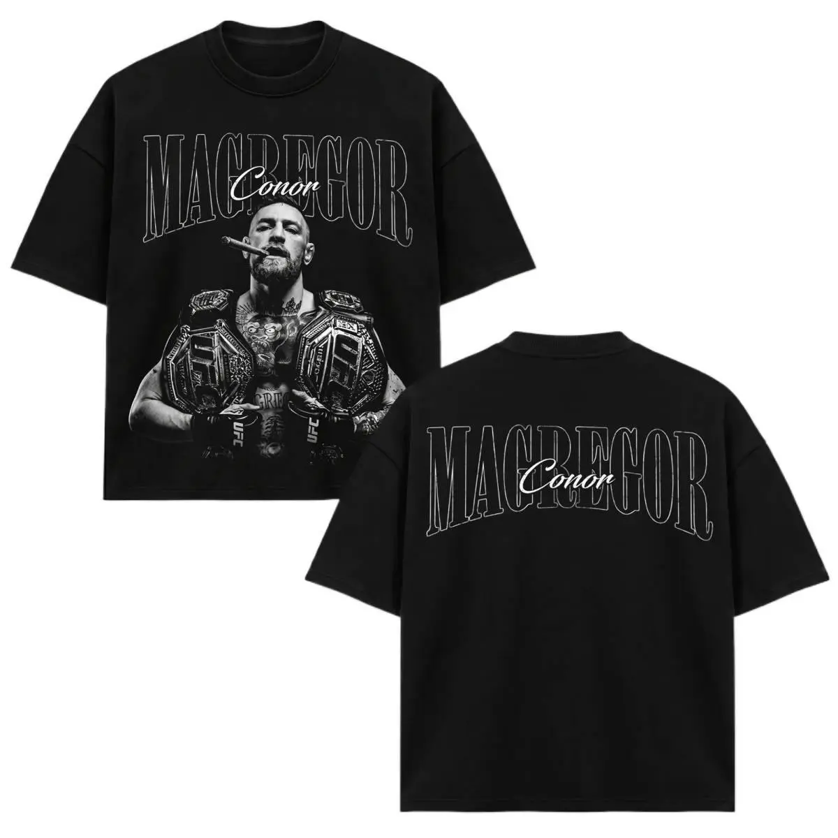 [100% cotton]Conor McGregor Vintage Graphic T-Shirt |   Double-Sided MMA Fighter Tee, UFC Inspired Combat Sports Streetwear Shirt, Retro Fight Night Graphic Top, Unisex Mixed Martial Arts Fan Apparel, Gift for UFC Fans & McGregor Supporters