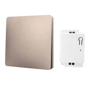 86 Type Self Powered Wireless Switch for Smart Curtain & Light Single Dual Control with Household Remote Controller