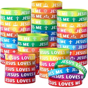 30 count  Loves Me Wristbands Bulk 10 Styles Illumination Themed Party Favors Religious Bracelets Christian   Wristbands  for Vbs 2026  School Church Group
