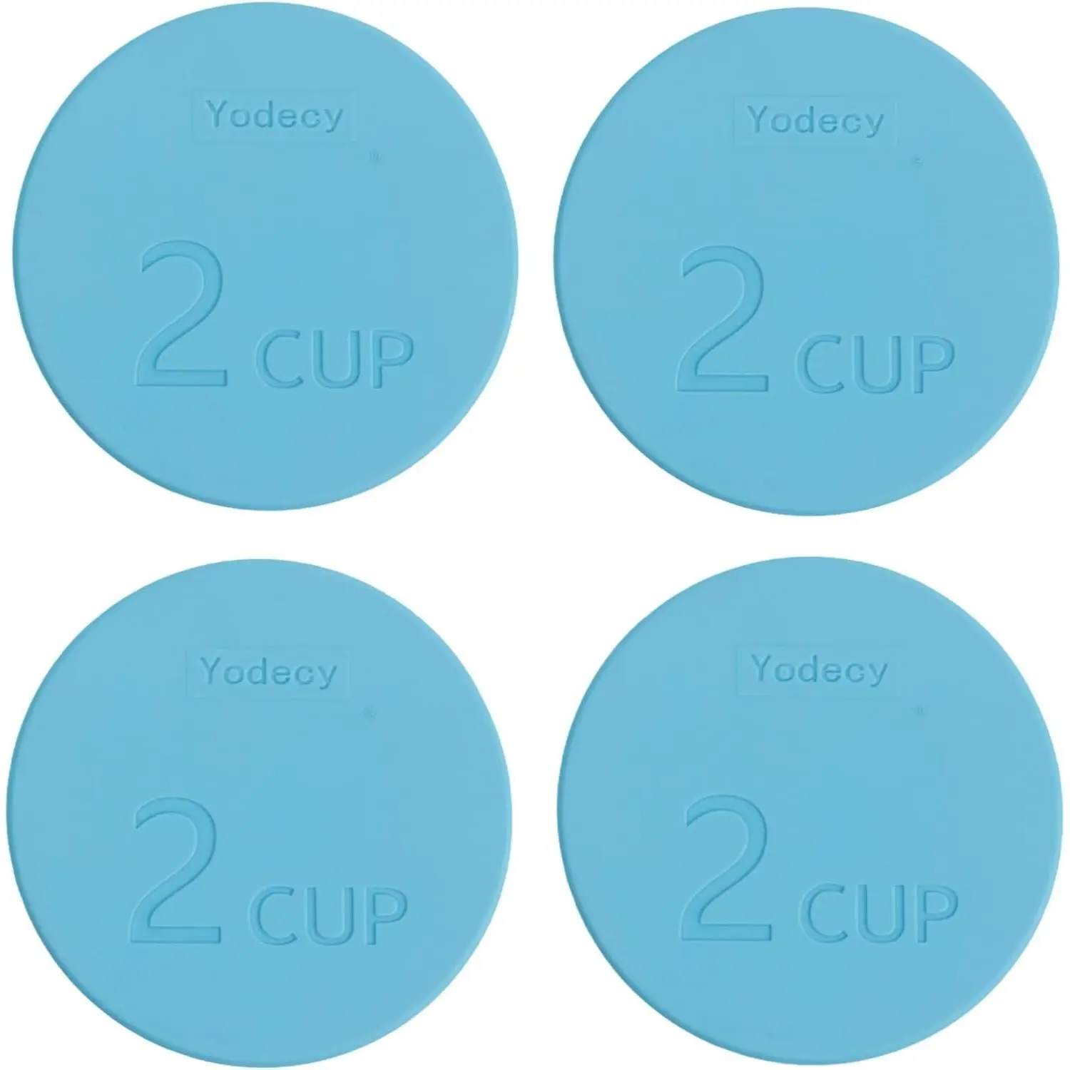Silicone Bowl Lids fit Pyrex Glass Bowls 7200-PC 2 Cup, Silicone Bowl Lids fit Anchor Hocking Glass Bowls 7200-PC 2 Cup, Replacement Lids 4.76in (4 Pack Blue)