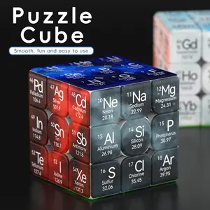 The Periodic Table Cube, Speed Cube, Puzzle Cube Toy, 3x3 Chemical Elements Cube, 3x3x3 Magic Puzzle Cube