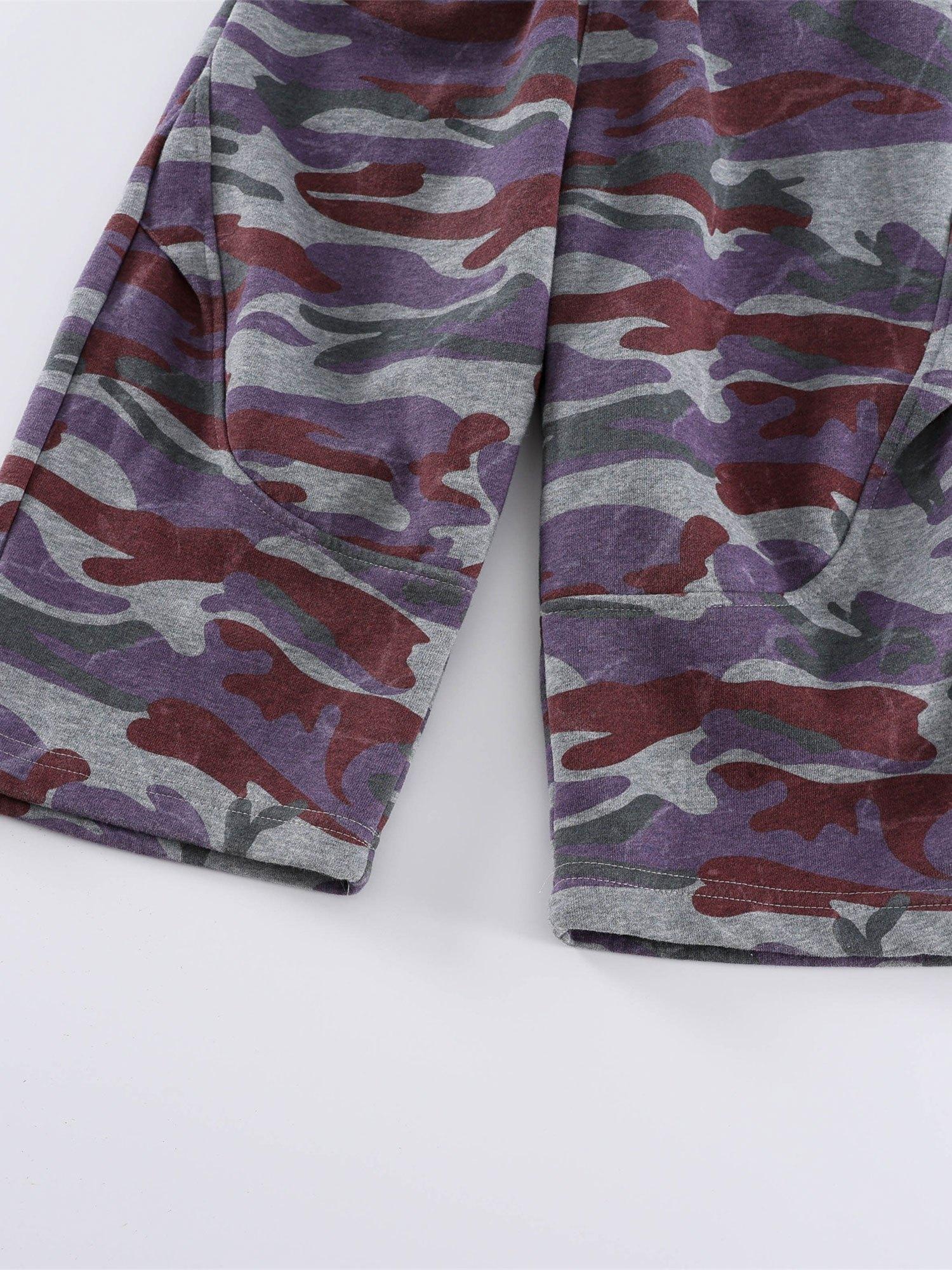 Girls' Camouflage Pants - Elastic Waistband, Camo Pattern, Long Trousers for Fall/Winter, School, Playground - Durable & Easy-Clean Fabric - Casual Outfit Essential, for OutdoorGift
