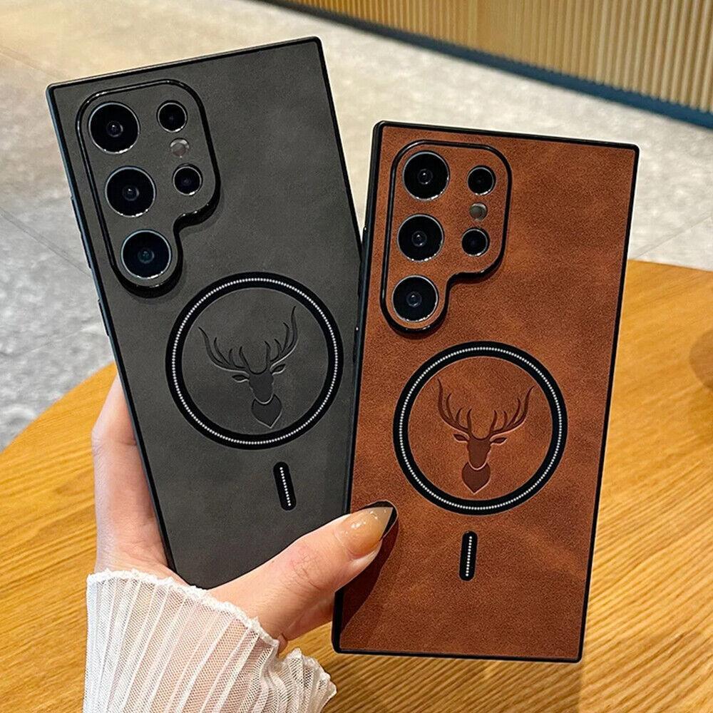 【Freeship】MagSafe Magnetic Slim Leather Case For Samsung Galaxy S25 S24 S23 Ultra Plus S22 S21