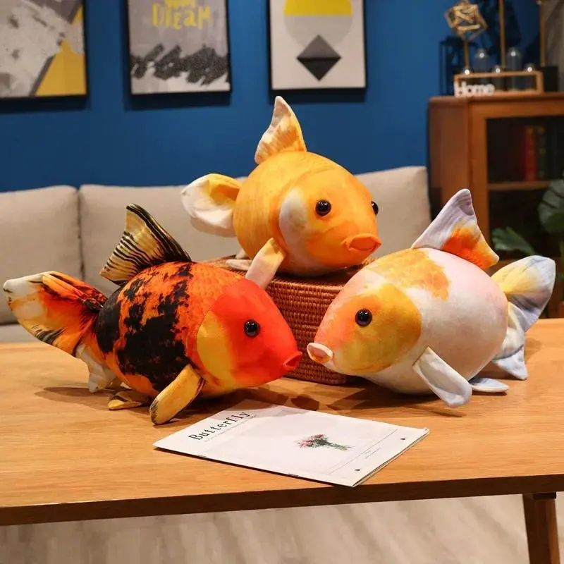 About 50cm High-Quality Nylon Goldfish Plush Toy - Acrylic Linen Simulated Stuffed Animal, Room Decor, House Decor, Cushion Gift for Dropship & Wholesale
