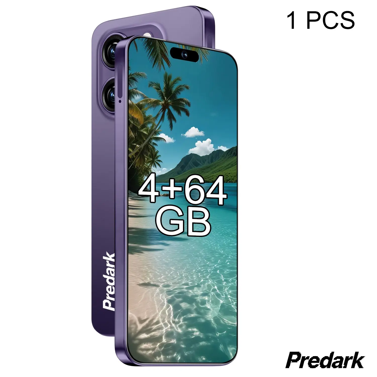 Predark 6.93 Inch HD Large Screen Phone, 4+64GB Expandable Memory, 4100mah Battery, Ai Dual Camera, Octa-Core Processor, Android 10, 4g Dual Sim