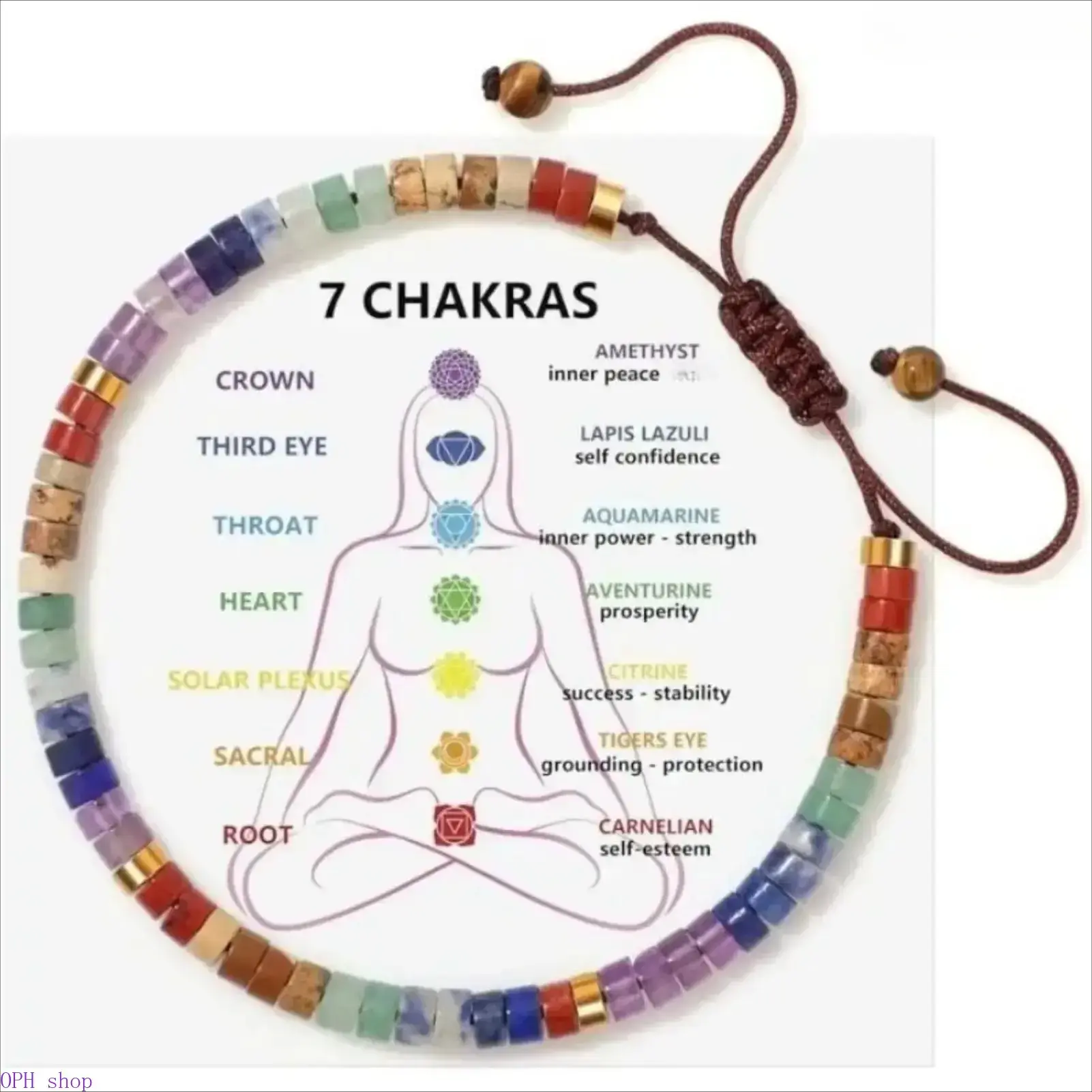 Women's 7 Chakra Natural Healing Crystal Beaded Bracelet - Adjustable Energy Balancing Stone Jewelry for Yoga Meditation, Daily Wear & Gifting, Natural Crystal Bracelets, Carnelian