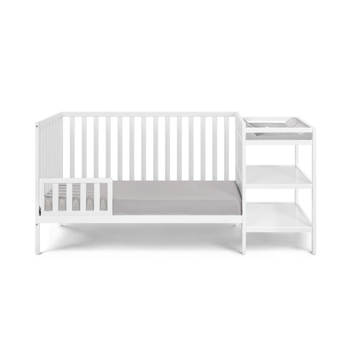 Aobtkel 3-in-1，Baby Bassinets Bedside Sleeper - Portable Pine WoodBedsideBassinet,3 Heights Small Mini Crib withMattress,Space-SavingDesign Baby Crib for Newborns 0-36 Months, Solid Wood BedFrame with Fence, Door &Safety Guardrails, CPC Certified