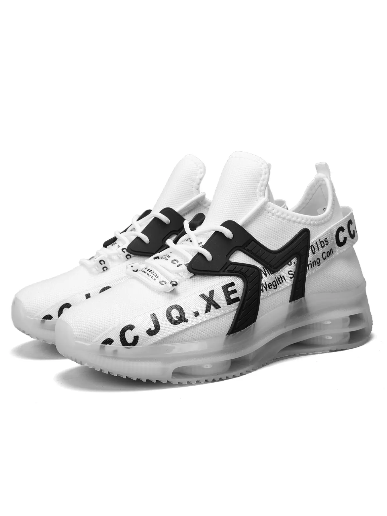 Men's Air Cushion Training Shoes Breathable Knit Mesh Athletic Running Sneakers Non Slip Comfort Gym Workout Footwear