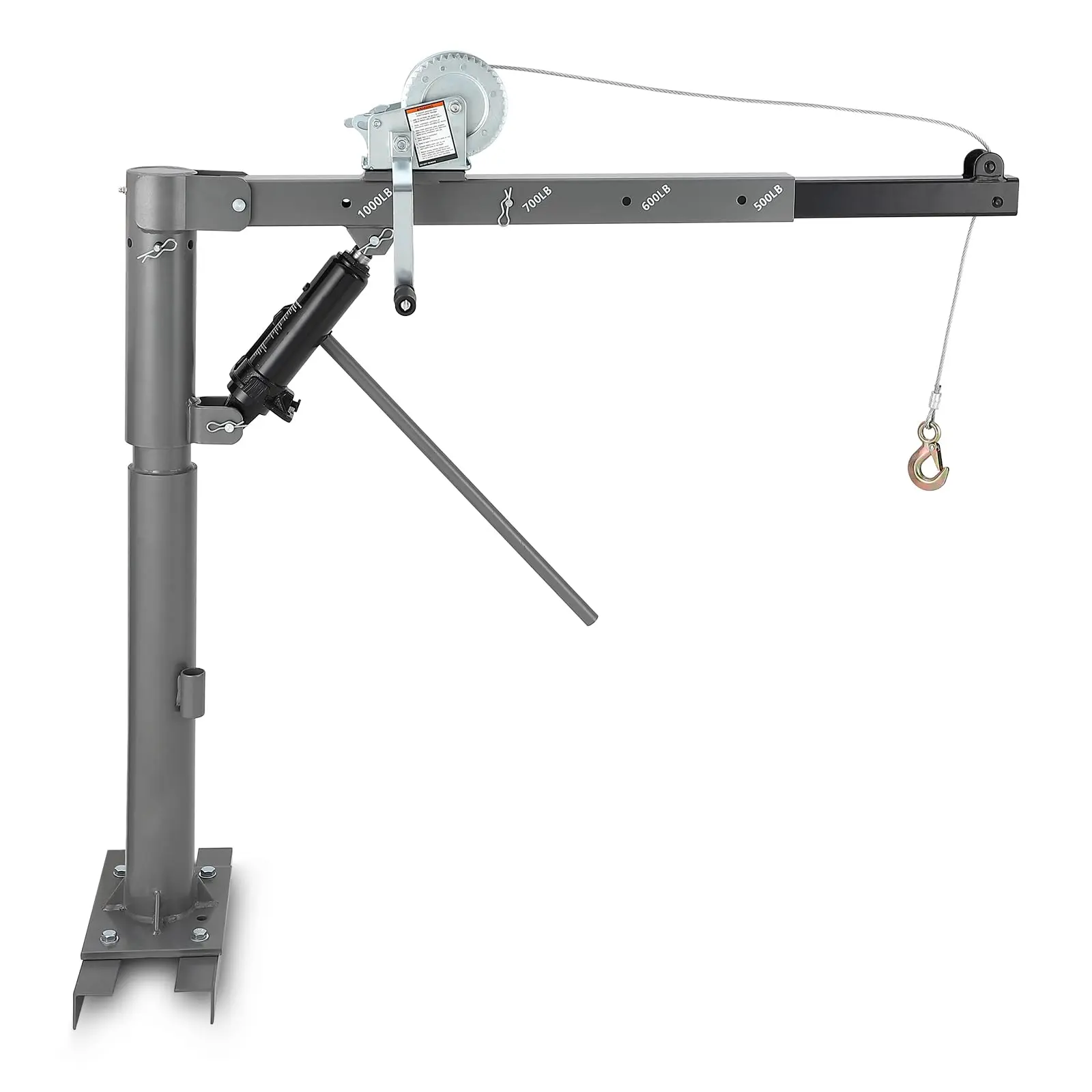 GARVEE1000 lbs Truck Crane, Truck Jib Crane Hoist Crane Hitch Mount, 500 lbs Truck Crane/600 lbs Truck Crane/700 lbs Truck Crane/1000 lbs Pickup Crane for Lifting Goods