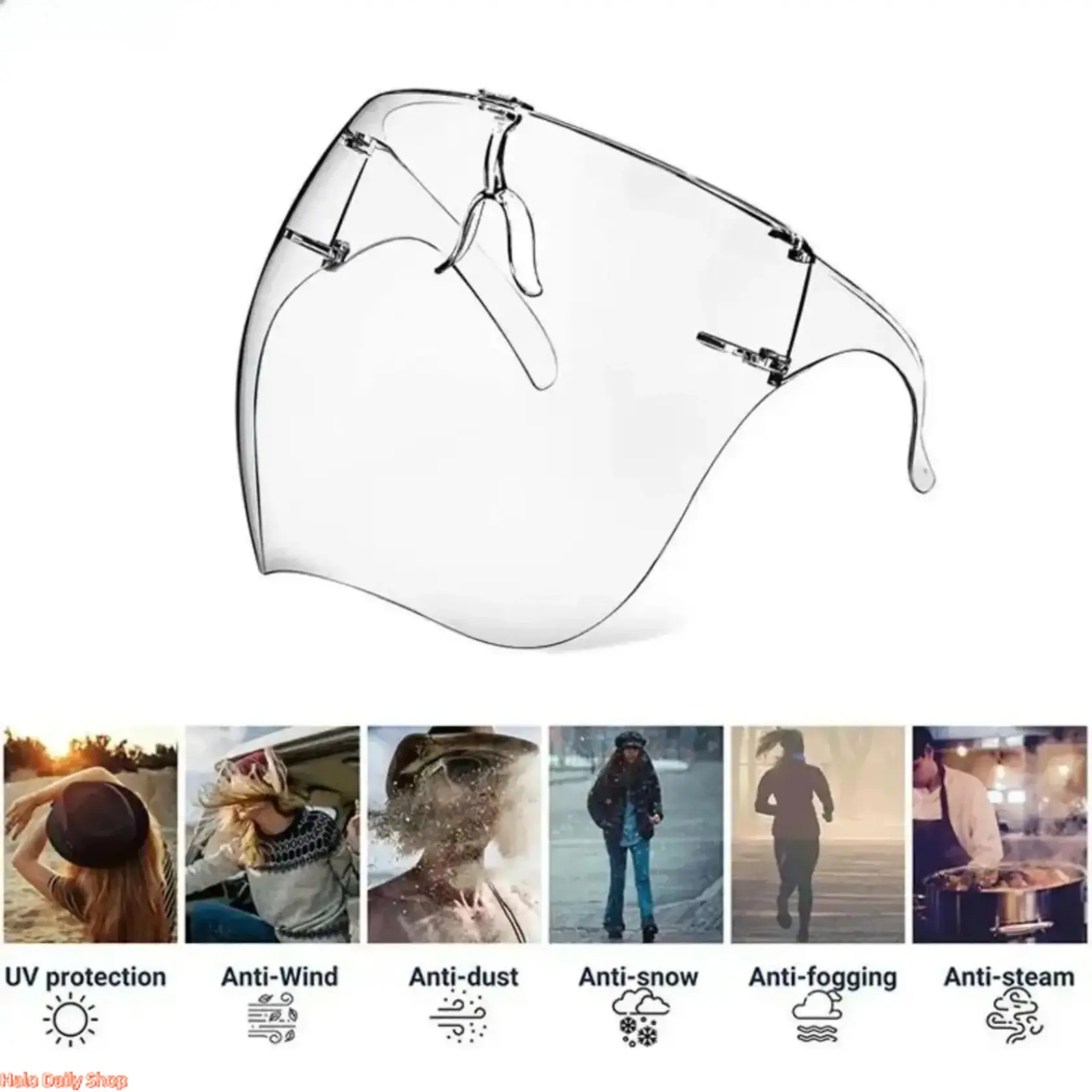 Anti-fog Full Coverage Face Goggles, reusable and highly breathable. Lightweight & durable design delivers all-round protection. Ideal for adults for work, cycling, traveling, outdoor activities and daily use.