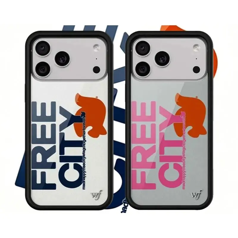 Wildflower ins Free City Together Forever Phone Case for iPhone 17 16 15 14 13 12 11 Pro Max Plus WF Trend shockproof Back Cover