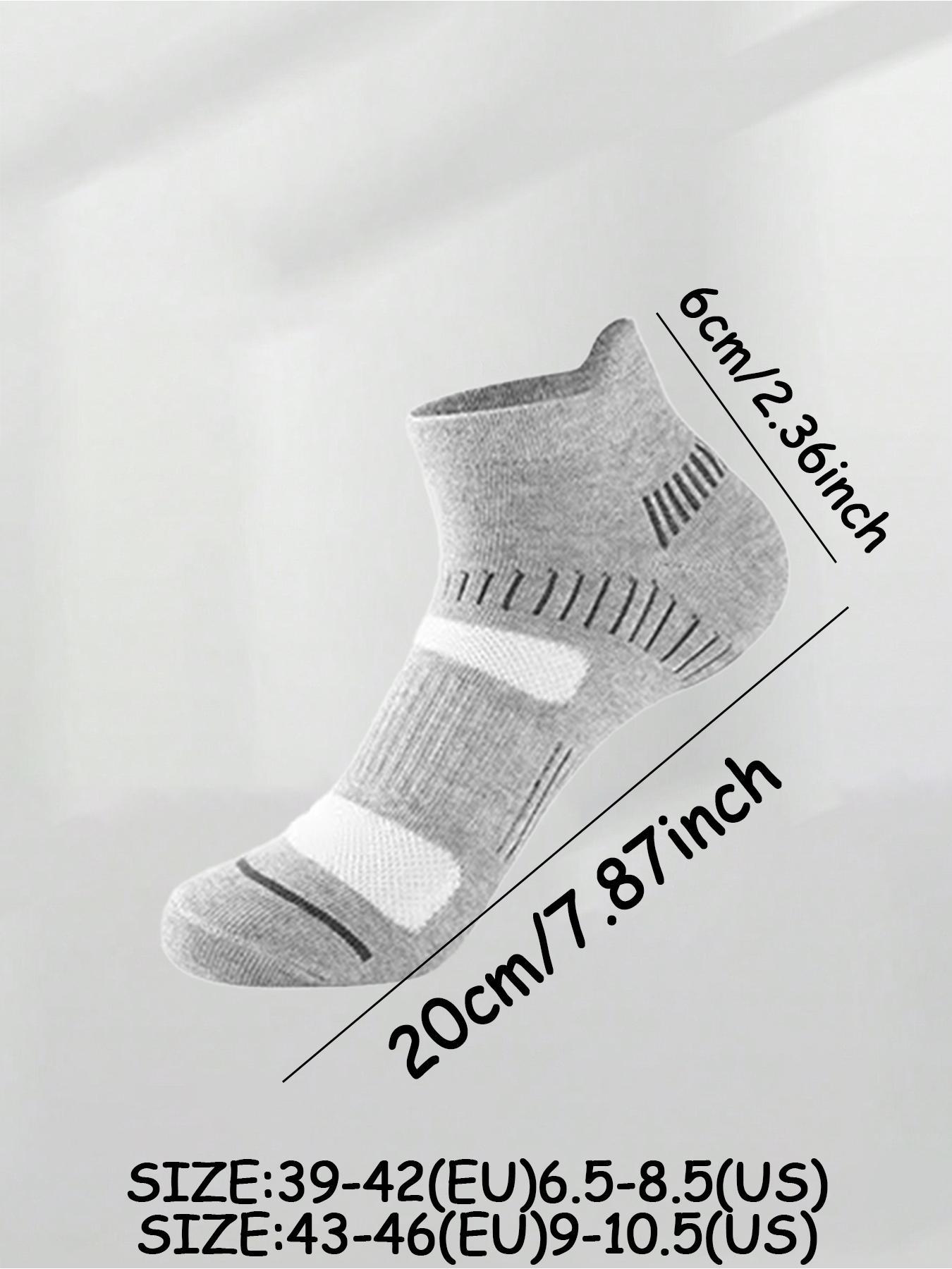 Men's 12 Pairs Stripe Print Ankle Socks, Moisture Wicking Athletic Socks, Soft Comfy Breathable Socks for Men, Breathable Fabric Socks