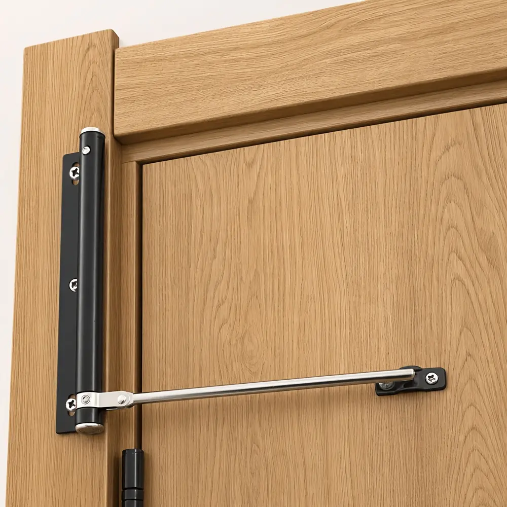 Automatic Door Closer, Durable Metal Door Closer for Homes, Adjustable Closing Speed, with Arms, Screws and Wrenches, Easy To Install, Secure Spring Door Closer for Converting Hinged Doors To Automatic Self-closing