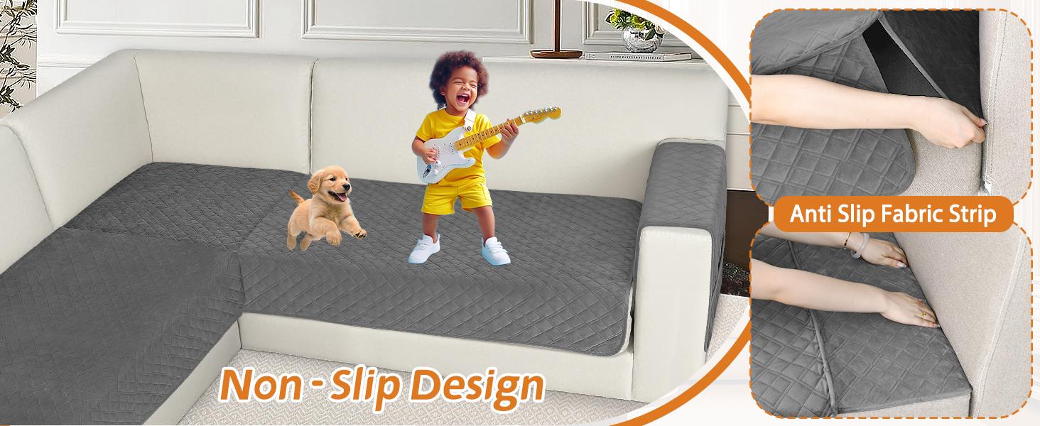 Waterproof Corner Sectional Couch Covers for Dogs Pet L Shape Sofa Cover Washable Velvet Large Couch Cushion Protector for Sectional Sofa Non Slip U Slipcovers (Dark Grey, X-Large) Waterproof Corner Sectional Couch Covers for Dogs Pet L Shape Sofa Cover Washable Velvet Large Couch Cushion Protector for Sectional Sofa Non Slip U Slipcovers (Dark Grey, X-Large)