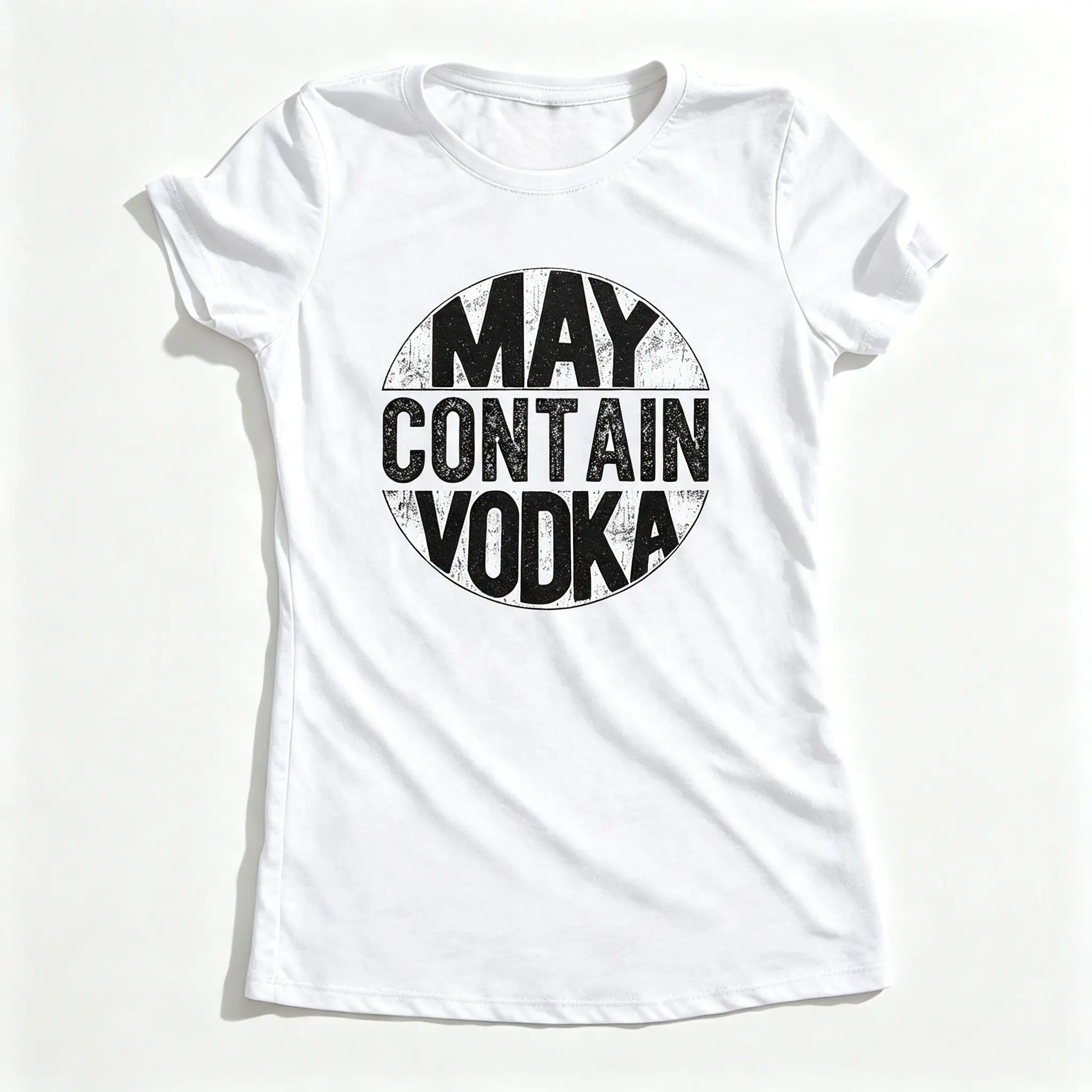 Womens May Contain Vodka T Shirt Funny Liquor Drinking Party Graphic Tee Vintage Fashion Casual Ladies T-Shirt Gift for Women Novelty Drinking Top Red