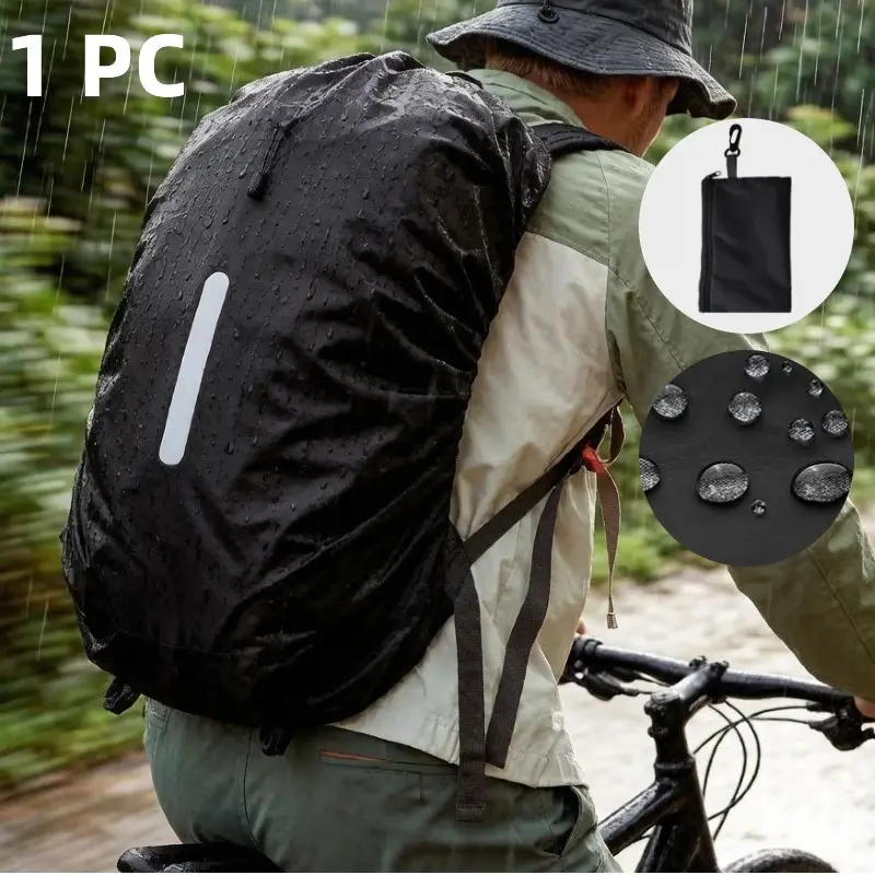 Waterproof Rain Cover for Backpack, Reflective Rainproof Protector, Anti-Dust and Anti-Theft, M Size for 30L-40L Backpack
