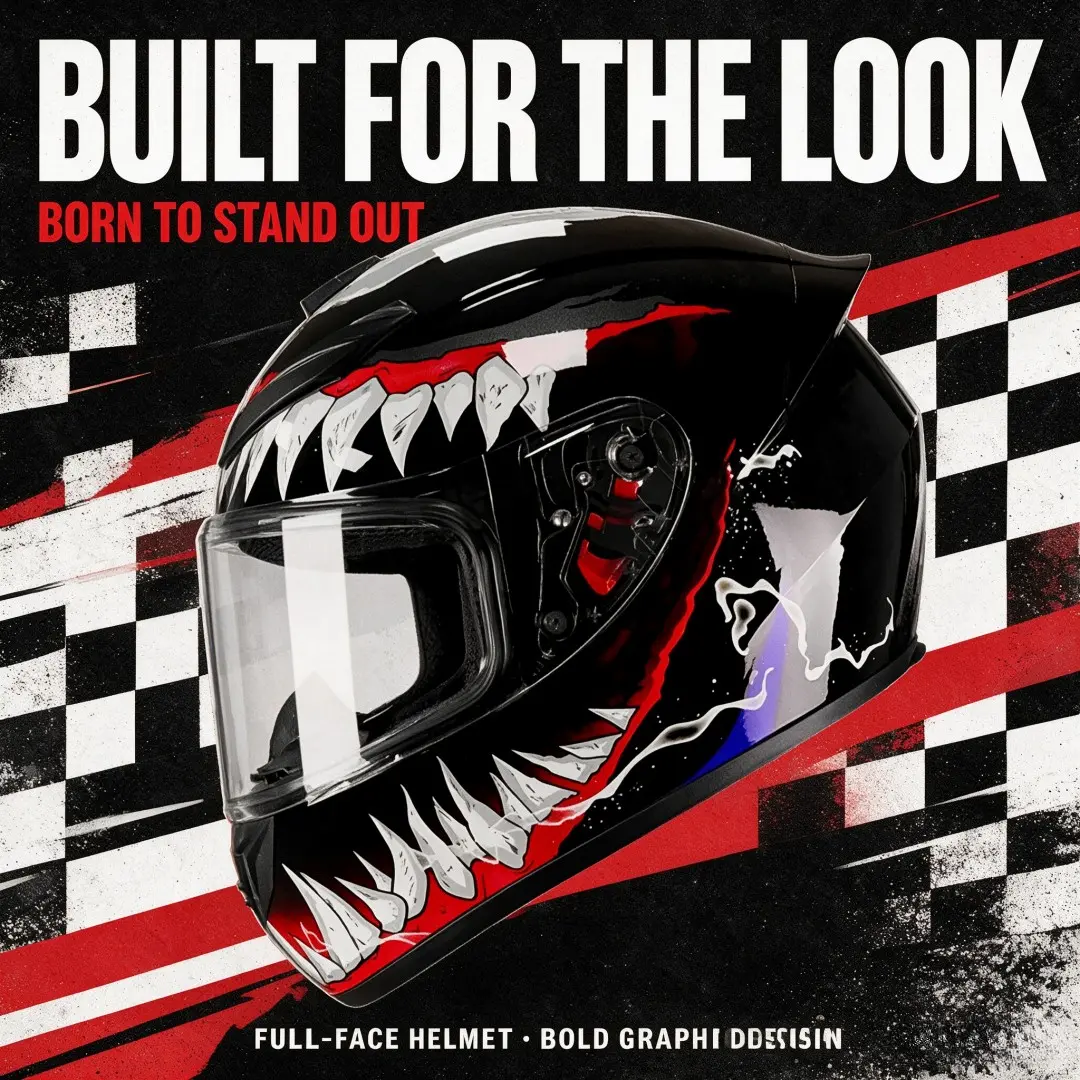 Double R Motorcycle Helmet Full Face, Unisex All-Season Safety Gear, 3C Certified, Ideal for Motorbike Riders, Electric Scooter Protection